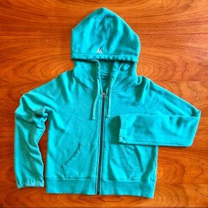 James Perse Cropped Zip-Up Hoodie